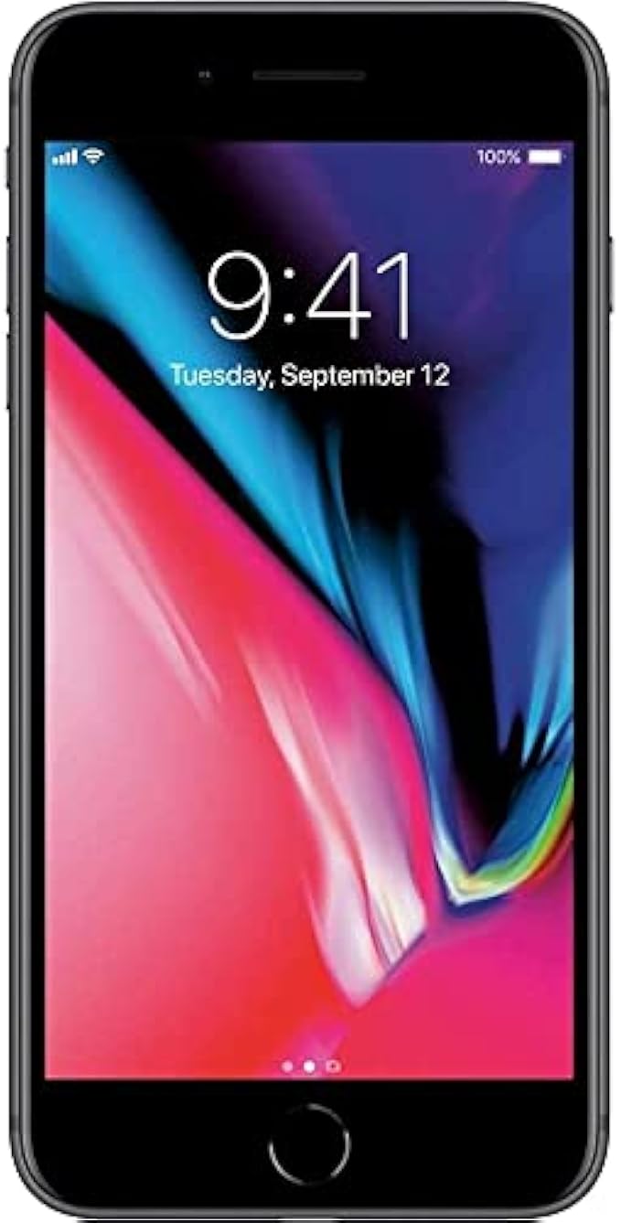Apple iPhone 8 Plus, US Version, 64GB, Space Gray - GSM Carriers (Renewed)