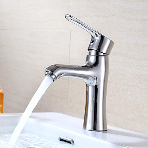 Robinet en acier inoxydable 304 finition miroir pour vasque et meuble de salle de bain LWX