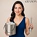 Ice Bucket (3 Liter) Stainless Steel Double Wall Insulated Ice Bucket with Lid & Scoop, Ice Buckets for Parties, Handle, Keeps Ice Cold for Hours, Great for Wine, Champagne, Cocktails (Silver)