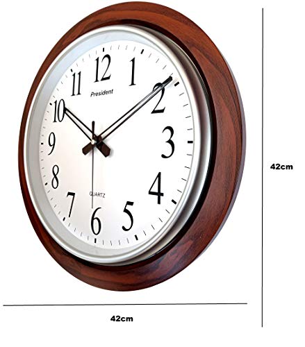 Image of President Quartz Big Size Wall Clock for Hall /Home (42 X 42 cms) Made in India