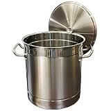 RHXWFDG Olla para Sopa, Catering Comercial/Doméstica Olla para Sopa De Acero Inoxidable 304 con Tapa para Estufa De Gas/Cocina De Inducción (15-60L),60L