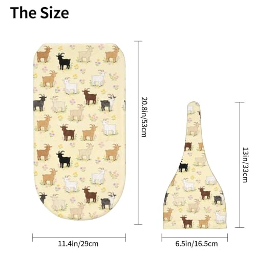 Image of Goats Newborn Baby Swaddle Blanket Baby Stuff,with Beanie hat Sets, Soft Gifts for Unisex Boys Girls Shower Infant