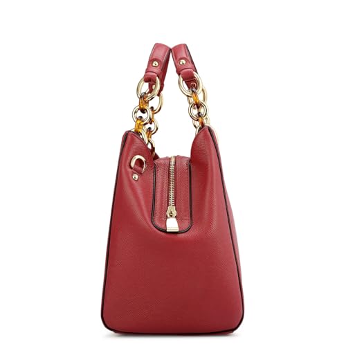 Image of Da Milano Leather Satchel for Women (00023D)