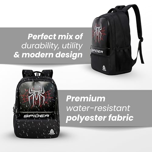 Image of HACKER Laptop Backpack for Men & Women | Stylish & Printed Backpack | Durable School, College & Office Bag | Spacious Travel Backpack with Padded Laptop Compartment & Adjustable Straps