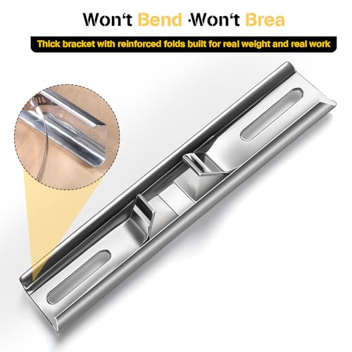 Pole Mounting Kits, Stainless Steel 7.9 x 1.9 Inch Pole Mount Bracket Sign with Adjustable 2-8 Inch Clamps for Solar Light, Outdoor Waterproof Junction Box, Electrical Boxes by Gtziqa - Image 3
