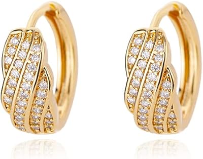 Boucles D'oreilles Argent 925 Créoles Ovale Vrillé Glitter Blanc