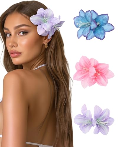 Flores hawaianas para el pelo WELROG ideales en peinados de playa y bodas de verano