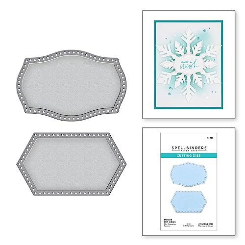 Spellbinders Pierced Mini Labels Etched Dies from The Bibi's Snowflakes Collection by Bibi Cameron, METAL - Image 2