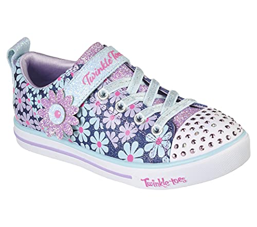 Skechers girls Denim/Multi Sneaker, Denim/Multi, 13 Little Kid US