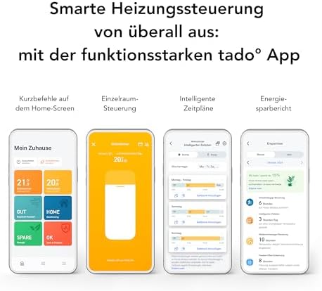 Bild 1 - tado° Smartes Heizkörperthermostat X, Heizungssteuerung per App und Smart Speaker (Alexa, Siri, Google Assistant), spart Energie & Kosten, DIY Installation