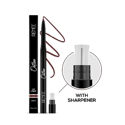 RENEE Outline Lip Liner With Built-in Sharpener 07 Sophia 0.35gm, Long Lasting & Smudge Proof, Matte Finish & Rich Color Payoff, One Swipe Application - Image 2