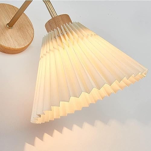 Cubierta plisada blanca en lámpara decorativa de pared moderna 8
