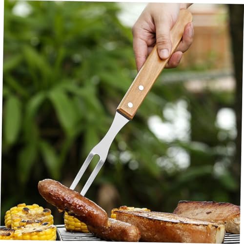 Kit de herramientas para parrilla de acero inoxidable con mango ergonómico miniatura 7