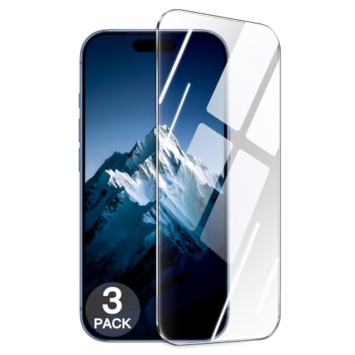 JETech Shatterproof Screen Protector for iPhone 17, 3-Pack