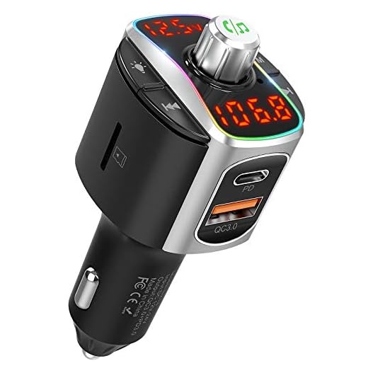 Nulaxy Bluetooth 5.0 Car Adapter, FM Transmitter for Car : Dual Screen Display 3 USB Charging Ports QC3.0&PD18W Radio Adapter Auto Music Player/Hands-Free Calls, Siri Google Assistant – NX14