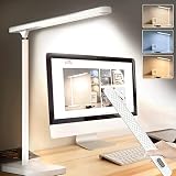 Guecar White LED Desk Lamp, 2-in-1 Rechargeable LED Desk Lamp for Home Office,Eye-Caring LED Desk La