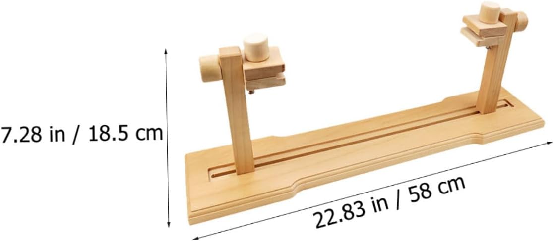 DIYEAH 1Set Wooden Embroidery Stand with Rotation Cross Stitch Frame for Bedside Use Lightweight and Durable Sewing Tool for Comfortable Needlework Projects