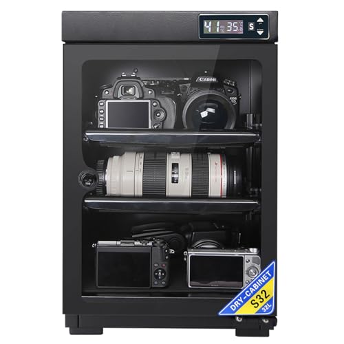 Armoire sèche de caméra, Armoire sèche Camera Contrôle numérique Déhumidificateur, lentilles de la caméra Déshumidificateur Armoire de Rangement, économie d'énergie et d'énergie, pour l'objectif 32L