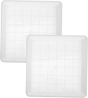UPKOCH 2 Platillos Cuadrados para Plantas Bandeja De Plástico De 1376 Pulgadas para Recoger Agua De Plantas para Macetas Jardineras De Jardín Color Blanco