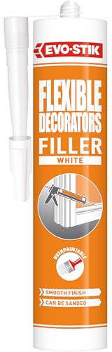 EVO-STIK Flexible Decorators Filler White - 290ml - Acrylic - Ideal for Filling in Fine Cracks and Cavities - Can be Sanded Painted or Papered Over - 15 Years Guarantee