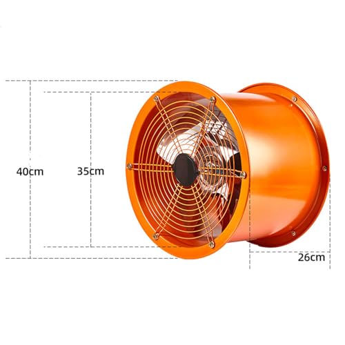 1400 RPM Support mural ventilateur d'échappement axial 52dB Unité de ventilation industrielle silencieuse All-Copper Lames en acier inoxydable pour l'entrepôt Cuisine Atelier Tuyau de conduit Circulat