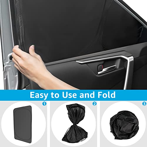 Image of Proadsy 2025 Upgrade Window Shades for Rav4 2019-2024 2025 Side Windows Rear Windshield Triangular Window Sunshade for Baby /Camping Sun UV Rays and Privacy Protection Set of 7