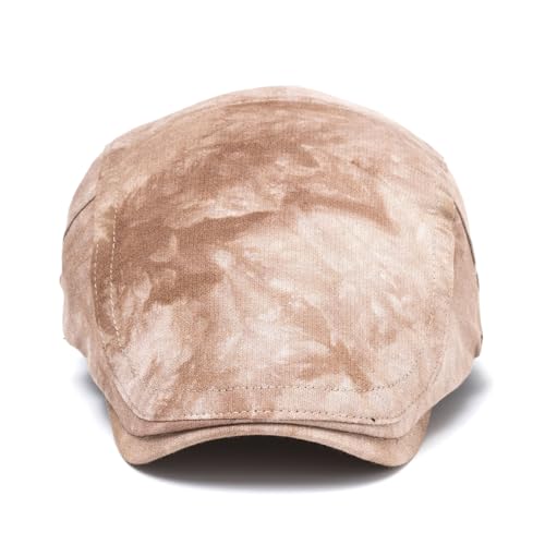 Image of Quanhaigou Unisex Denim Newsboy Hats Flat Ivy Gatsby Cabbie Driving Berets Hat Cotton Dad Cap for Men Women