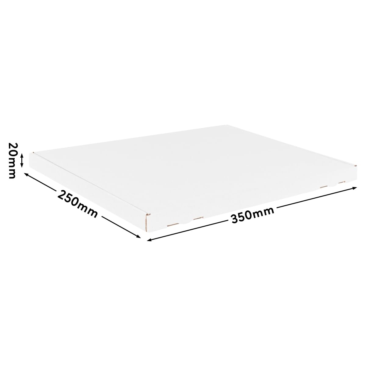 verpacking 300 Scatole fustellate bianche | scatole per spedizioni ultra piatte | 35 x 25 x 2 cm - GB 2 | formato A4 / B4