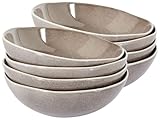 Conjunto de 4 platos hondos cuenco para pasta de gres caolín artesanal acabado esmalte reactivo gris Costmary