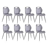 GrandCA HOM Lot de 8 chaises de Salle à Manger, chaises de Cuisine de Style Nordique, revê...