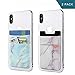 Newseego 2er Pack Handy Kartenhalter [Doppelschicht] Kartenhülle Stick on Wallet Kartenhalter Kartenetui Dehnbare Aufklebbare Handyfach für iPhone, Android Smartphone (Blau & Rosa Marmor)