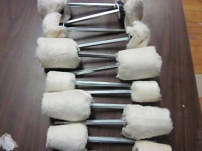 12pc LARGE/MEDIUM 6" POLISHING POLISH BUFFING BUFFS MUSHROOM CONE CYLINDER WHEEL