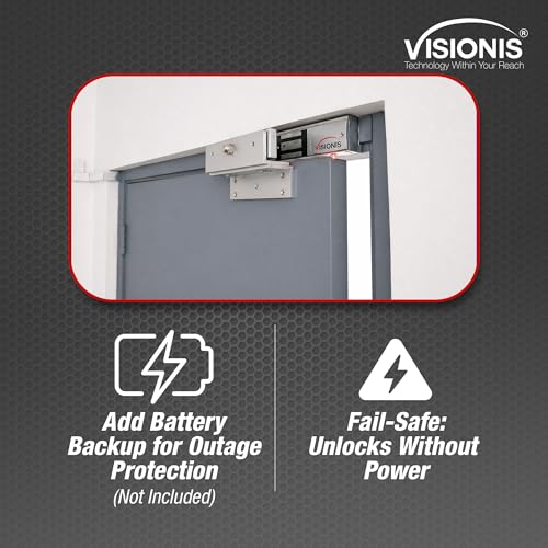 Serrure électromagnétique Visionis VS-VISML600LED pour sécuriser les bureaux et espaces intérieurs