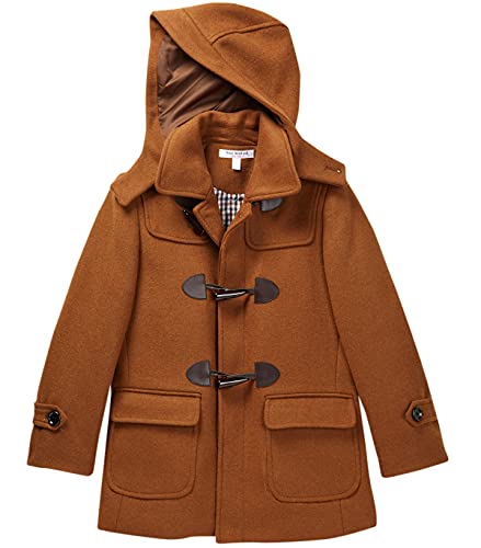Image of Isaac Mizrahi Boy's 2-20 Solid Wool Toggle Coat with Removable Hood - Colors