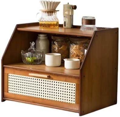 Multifunctional Kitchen Storage Rack with Drawers, Coffee Cup Holder & Sundry Cabinet Display for Dining Room & Kitchen, Stylish Home Organizer (Black, 30cm)