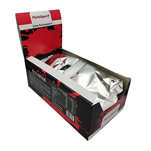 FlorioSport - Barrette Proteiche Senza Zucchero aggiunto Delizie Proteiche 12x36g ad alto contenuto di Proteine e Senza Glutine (Cioccolato Fondente)