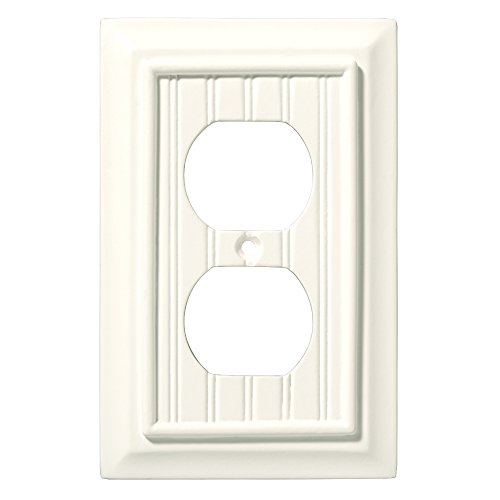 Brainerd 126356 Beadboard Single Duplex Outlet Wall Plate / Switch Plate / Cover