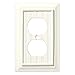 Brainerd 126356 Beadboard Single Duplex Outlet Wall Plate / Switch Plate / Cover, Cream