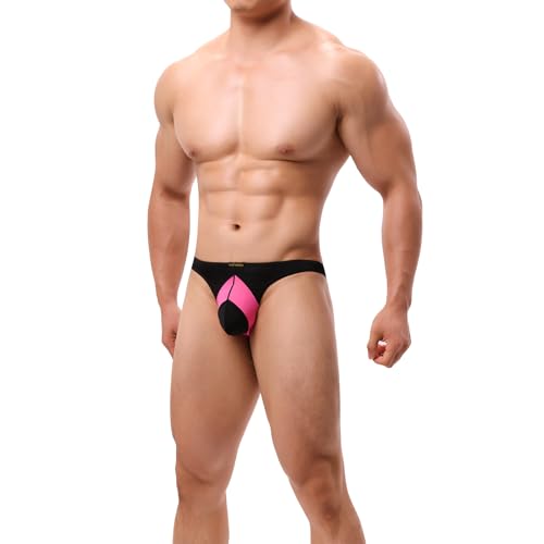 MuscleMate Men's Thong G-String Underwear, Men's Black Pink Thong G-String T-Back Underwear, Stretch and All-Day Comfort.2