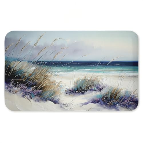 Windblown Beach Grasses Anti-Fatigue Floor Mat, Ergonomic Cushioned Kitchen &