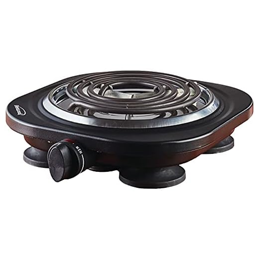 Brentwood TS-321BK 1000w Single Electric Burner, Black