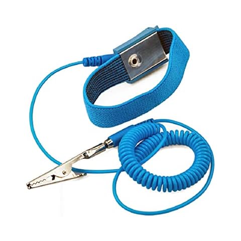 Aituo Anti-Static Metal Adjustable Wrist Strap Coated with Paint Grounding Wrist Band ESD Discharge - Prevents Build up of Static Electricity (Wired) Cover