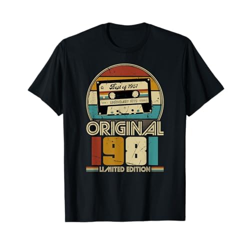 1981 Vintage Cumpleaños Retro Edición Limitada Hombres Mujer Regalo Camiseta