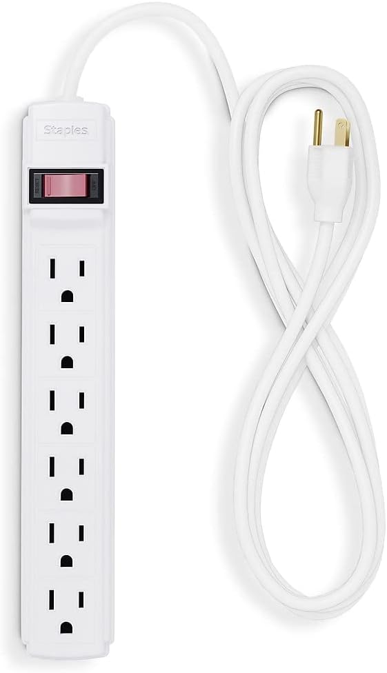 Staples 791161 15Ft Cord 6Outlet Power Strip White (17649