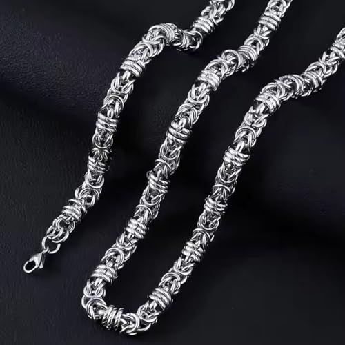 Image of THE MEN THING Chain for Men, Luxury Pure Titanium Steel Chain | Silver Stainless Steel Chain | Necklace Jewellery for Men & Boys
