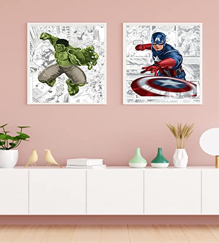 Ht Life Superhero Posters Boys Wall Decor Poster Prints Set Of 4 Unframed (8''X10'') Superheros Watercolor Poster Superhero Room Decor For Boys Avengers Superheroes Wall Decor Posters For Boys Room #TOP2
