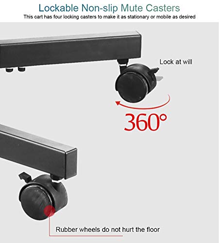 Soporte universal móvil para TV de piso con ruedas negro miniatura 7