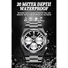 Luxury Watches for Man Fashion Men's Quartz Wriatwatch 3Bar Waterproof Luminous Stainless Steel Chronograph Sports Watch Male Clock with Gifts Box