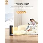 Dreo Space Heater, 1500W PTC Ceramic Heaters for Indoor Use with Remote, 70° Oscillation, 1-12H Timer, Electric Heaters with Thermostat, Fast and Safe Portable Heater for Office, Bedroom, Large Room - Image 3