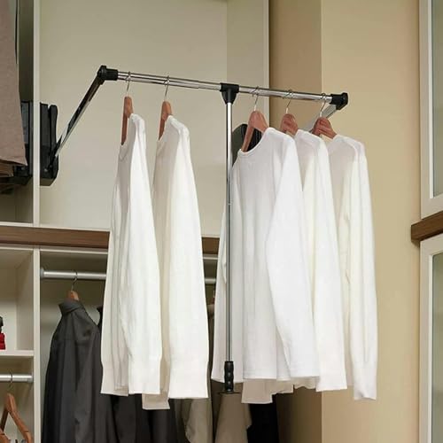 Tringle de placard rétractable 35-48 pouces réglable pour dressing - 5